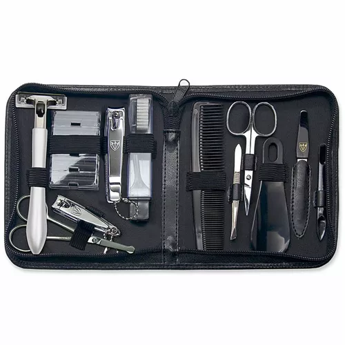 Set manichiură Kellermann 6335, pentru bărbați, de voiaj, negru