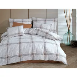 Lenjerie de pat din bumbac BedTex Quatre alb , 220x 200 cm, 2 buc 70 x 90 cm, 220 x 200 cm, 2 buc. 70 x 90 cm