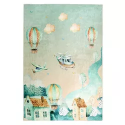 Covor pentru copii Bellatex Balon albastru-gri ,100 x 150 cm