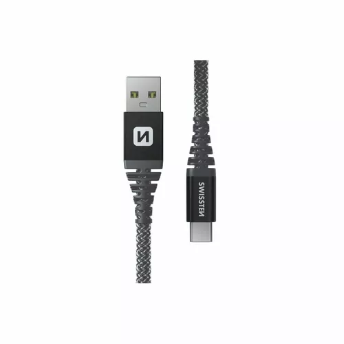 Cablu încărcare kevlar SWISSTEN USB USB-C, 1,5 m