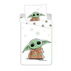 Lenjerie pat din bumbac Jerry Fabrics Star Wars Baby Yoda, 140 x 200 cm, 70 x 90 cm