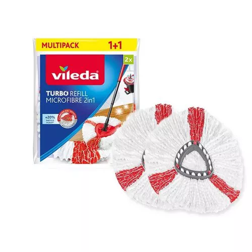 Vileda TURBO 2in1 Înlocuitor pentru mop Turbo șiEasy Wring & Clean, 2 buc