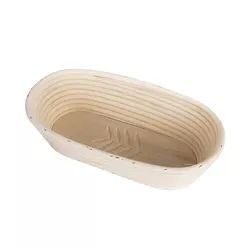 Coș oval din ratan Orion Frunze, 32 x 15 x 9 cm