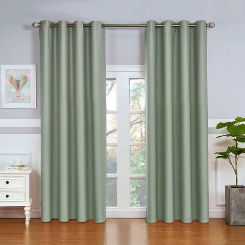 Draperie blackout 4Home Cairo verde-gri, 150 x 250 cm