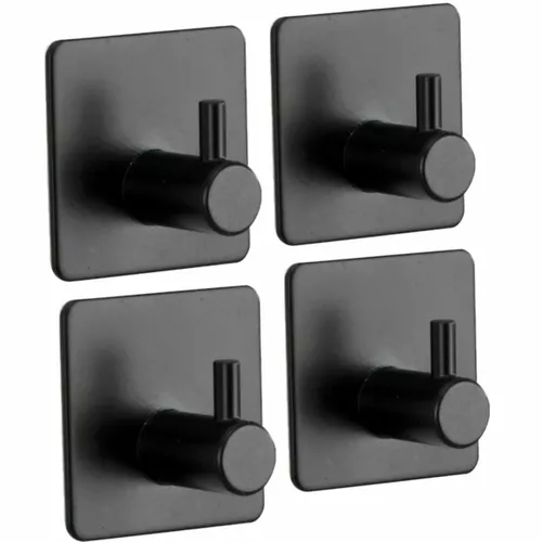 Set de 4 piese de cârlige de perete Wenko Ureo, negru