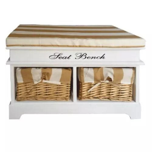 Bancă cu spațiu de depozitare Bench 4, miere,70 x 35 x 45 cm