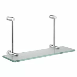 Raft suspendat din sticlă SAPHO 1301-15 pentruperetele de duș 40 x 18 x 12,5 cm, argintiu