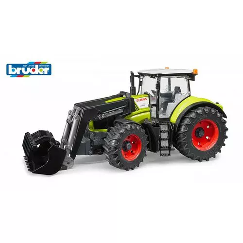 Tractor Bruder Claas Axion cu încărcător frontal,44,5 x 18 x 20,5 cm