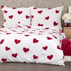 4Home Lenjerie de pat din bumbac Red Hearts , 140x 200 cm, 70 x 90 cm, 140 x 200 cm, 70 x 90 cm