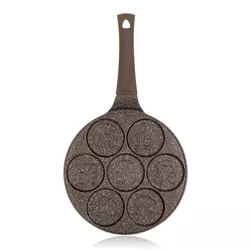 Tigaie pentru clătite Banquet cu suprafață antiaderentă, Granite Brown Smile, 26 cm