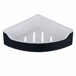 Raft de colț AQUALINE SB209 Samba pentru duș, 21,8x 6,3 x 21,8 cm, negru