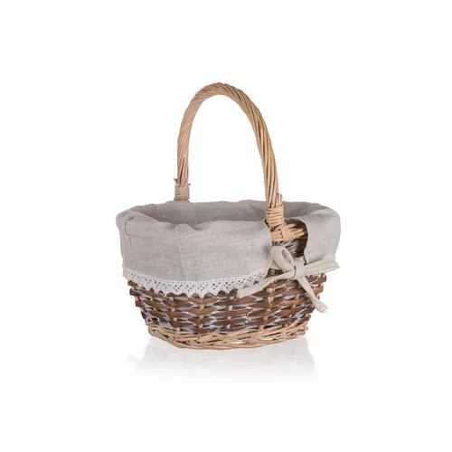 Coș împletit Home Decor cu toartă Duo, 25 x20 x 12 cm