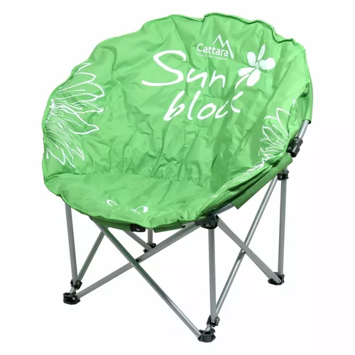 Scaun pliabil Cattara Camping Flowers, verde