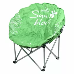 Scaun pliabil Cattara Camping Flowers, verde