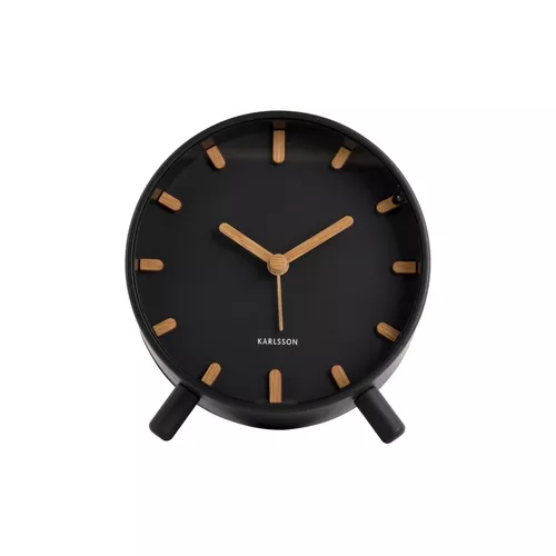 Ceas cu alarmă Karlsson 5943BK de design 11 cm ,negru