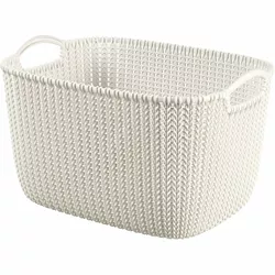 Cutie de depozitare Curver Knit 19 l, crem