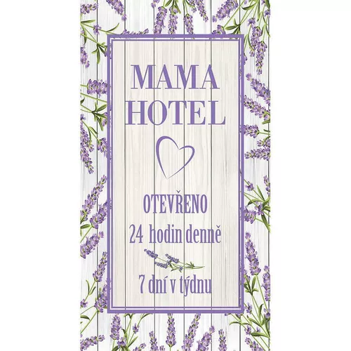 Bohemia Cadouri Tablou decorativ Mama hotel, 20 x 40 cm