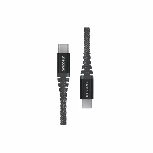 Cablu încărcare cu kevlar SWISSTEN USB-C USB-C, 1,5 m