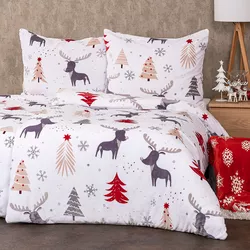 Lenjerie de pat din micro-flanelă 4Home Cute reindeer, 140 x 220 cm, 70 x 90 cm