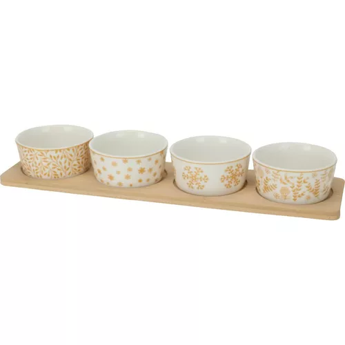 Set boluri de servire Golden on white, 4 buc.