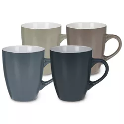 Set 4 piese de căni din ceramică, 340 ml