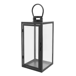 Altom Lanternă decorativă suspendată Pătrat negru, 20 x 44 x 20 cm