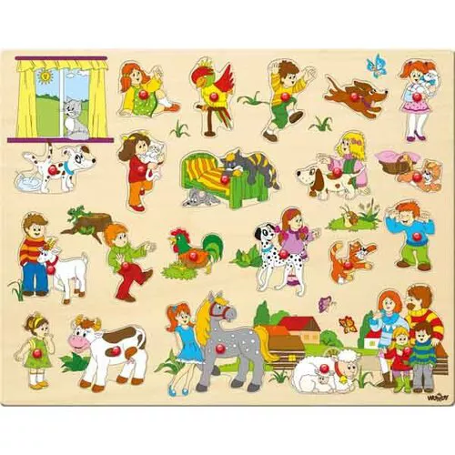 Puzzle mare Woody, cu mânere