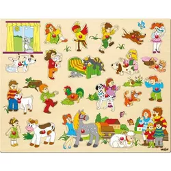 Puzzle mare Woody, cu mânere