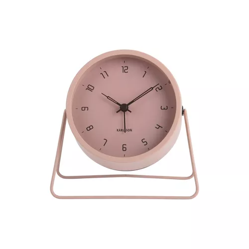 Ceas cu alarmă Karlsson 5952PI de design 13 cm, roz