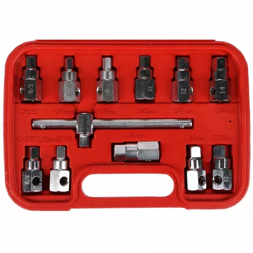 Sixtol MECHANIC OIL DRAIN SET 12, Hex + pătrat, 12buc