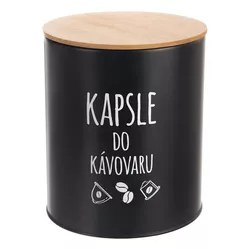 Recipient de tablă pentru capsule de cafea Orion  Black