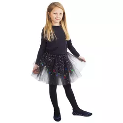 Costum de copii Rappa fusta Tutu luminoasă, negru