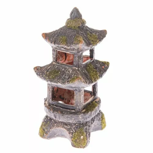 Suport de lumânare din ceramică Pagoda, 9,5 x 19,5 x 9 cm