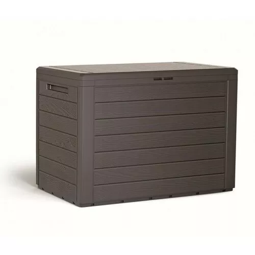 Ladă de depozitare pentru grădină Woodebox maro, 190 l, 78 cm