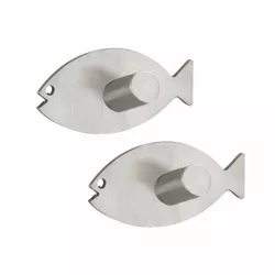 Set 2 cârlige din inox Wenko Fish