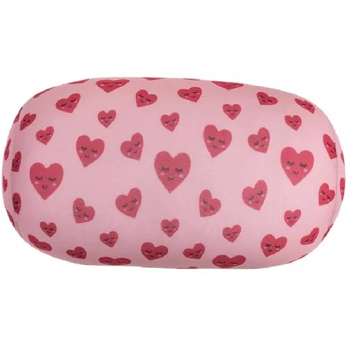 Pernă de relaxare pentru gât cilindru Heart,  30 x 15 cm