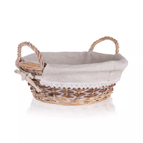 Coș împletit Home Decor cu mânere Duo, 30 x 11 cm