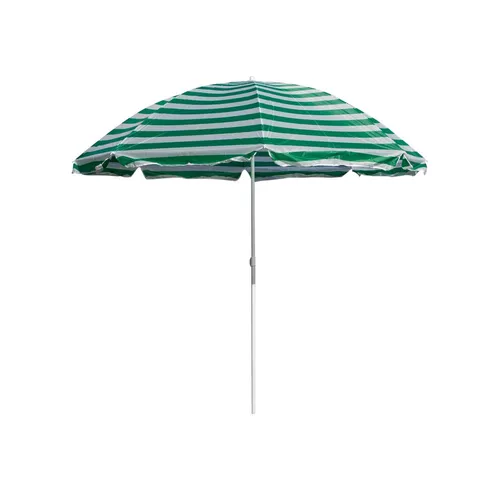 Umbrelă de plajă Happy Green dungă verde, 230 cm