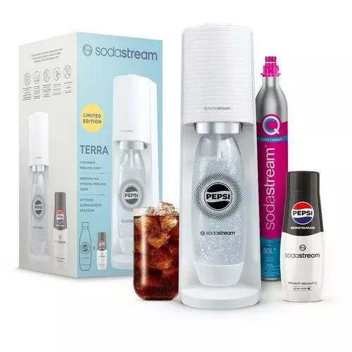 Aparat Sodastream Terra White Pepsi Zero Mpack de apă carbogazasă