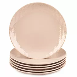 Orion Set farfurii plate Relief, 27,5 cm, 6 buc., roz