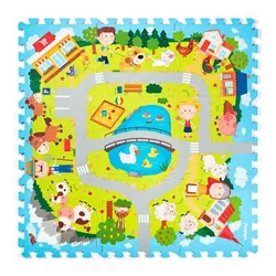 Puzzle spumă Plastica Sat, 9 piese, 90 x 90 cm