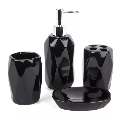 Set de accesorii baie Dolomit negru