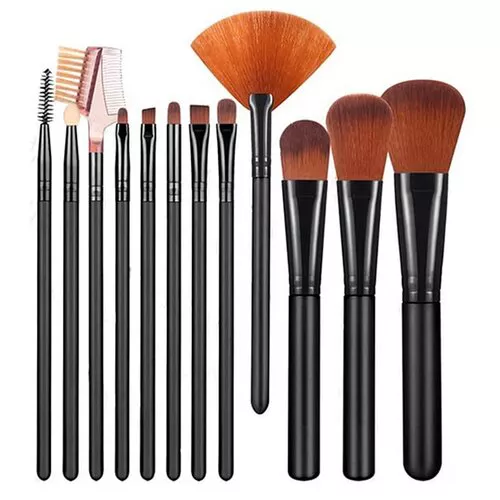 Set de pensule cosmetice, 12 buc