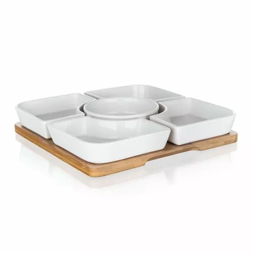 Set boluri de servit BanquetBRILLANTE Bamboo, 20 x 20 cm