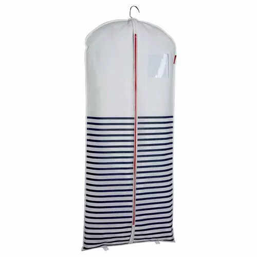 Husă de depozitare Compactor pentru costume șirochii lungi MARINE, 60 x 137 cm, albastru-alb