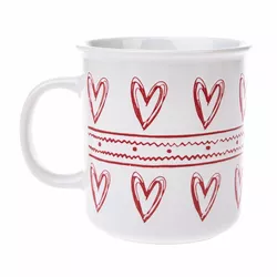 Cană de Crăciun din ceramică Christmas heart II, albă, 710 ml